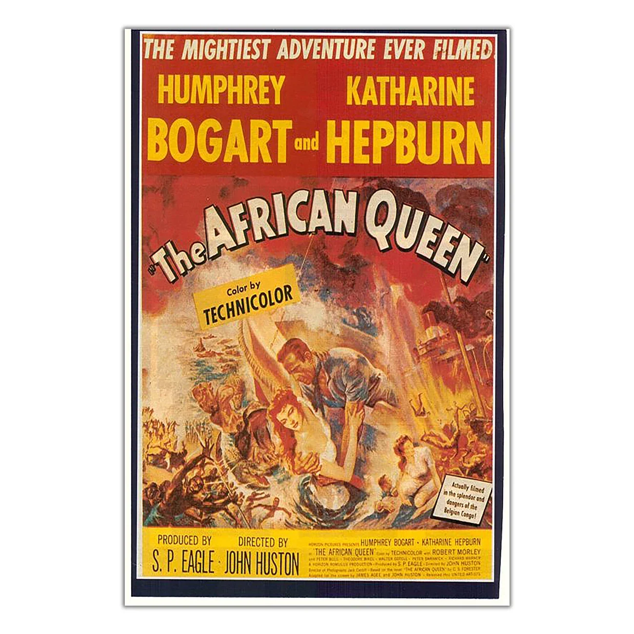 WM3320 The African Queen (2) Classic Movie HD Silk Fabric Poster Art Decor Indoor Painting Gift