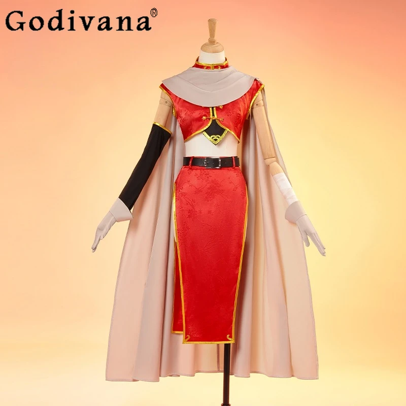 2 차원 게임 코스프레 스커트 세트 여성 애니메이션 할로윈 Cos 정장 여성 카니발 유니폼 의류 복장