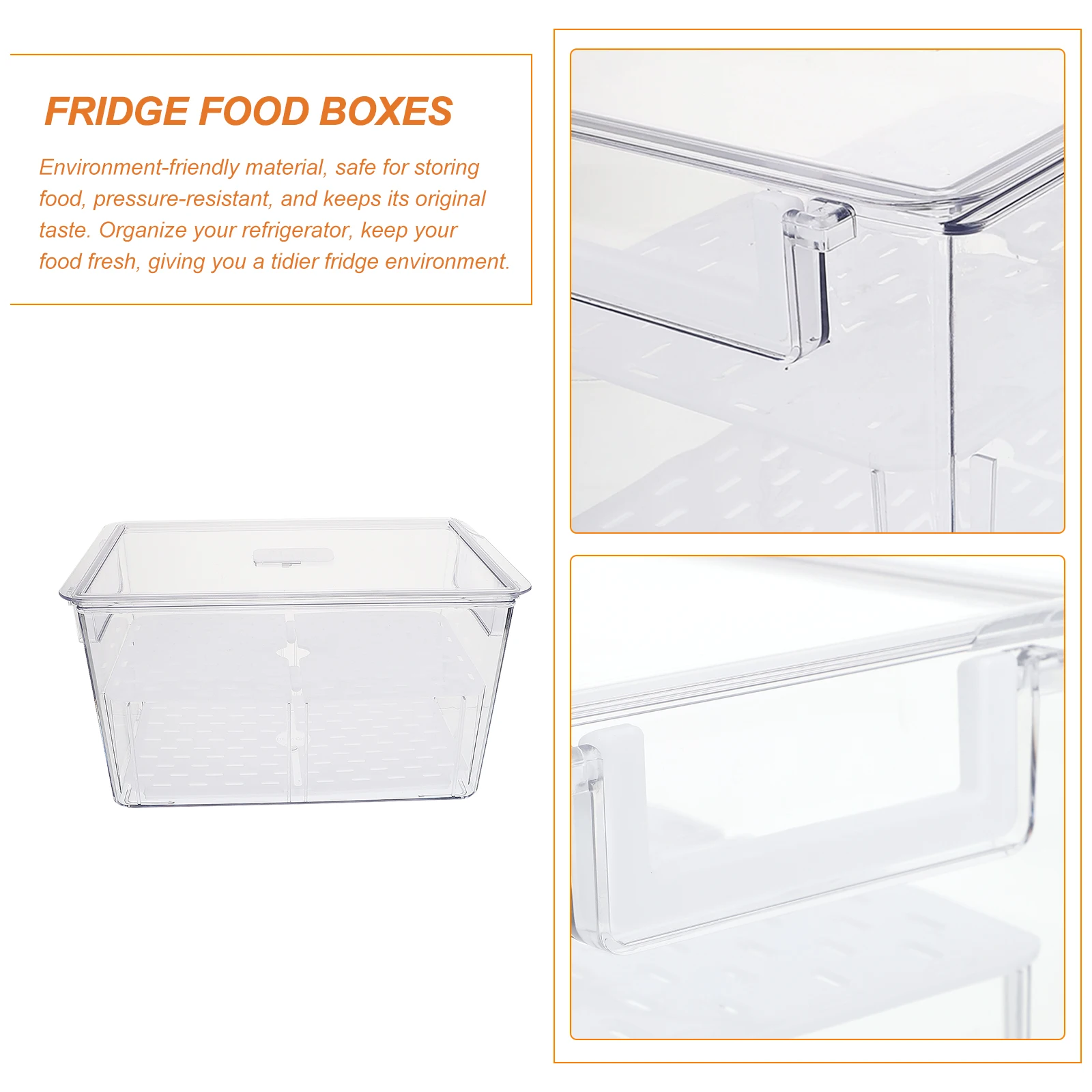 

Plastic Food Storage Box Fridge Containers Double Layer Compartment Egg Fruit Vegetable Holder Home Storage Solutions