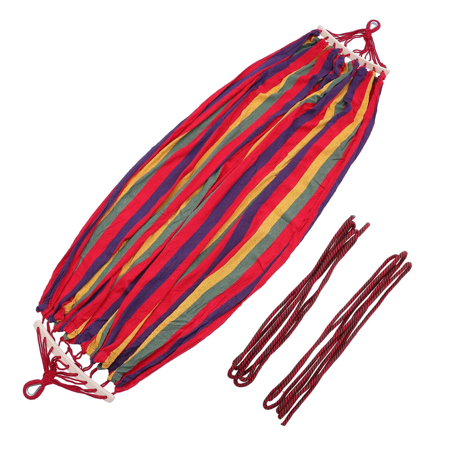 

Lightweight Striped Canvas Outdoor Hammock Portable Hanging Double Camping Travel Garden Swing Bed Garden Hammock