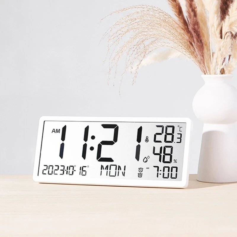 

Large Digital Clock Portable Wall Clock with Backlights Easy to Read Display Digital Alarm Clocks for Everyday Use