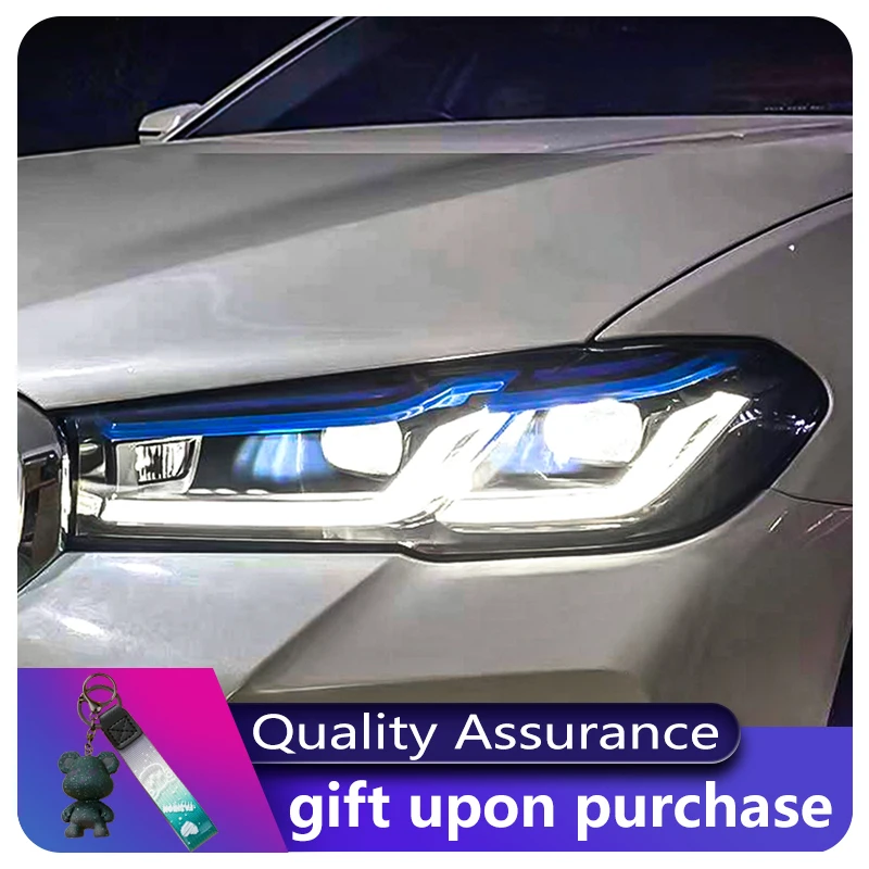 

2 PCS Auto Lights For BMW 5 Series G38 525 528 530 2021-2023 Front Lamp Dynamic Projector Lens DRL Headlight LED Car Accessories