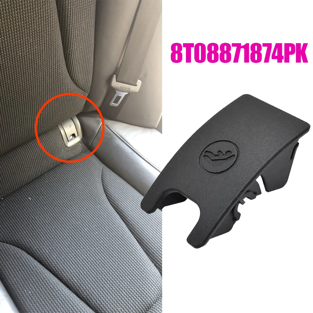 1x para Audi A4 A5 RS4 RS5 S5 S4 8T 08871874 PK carro plástico traseiro assento infantil Isofix slot guarnição capa clipes pretos acessórios interiores
