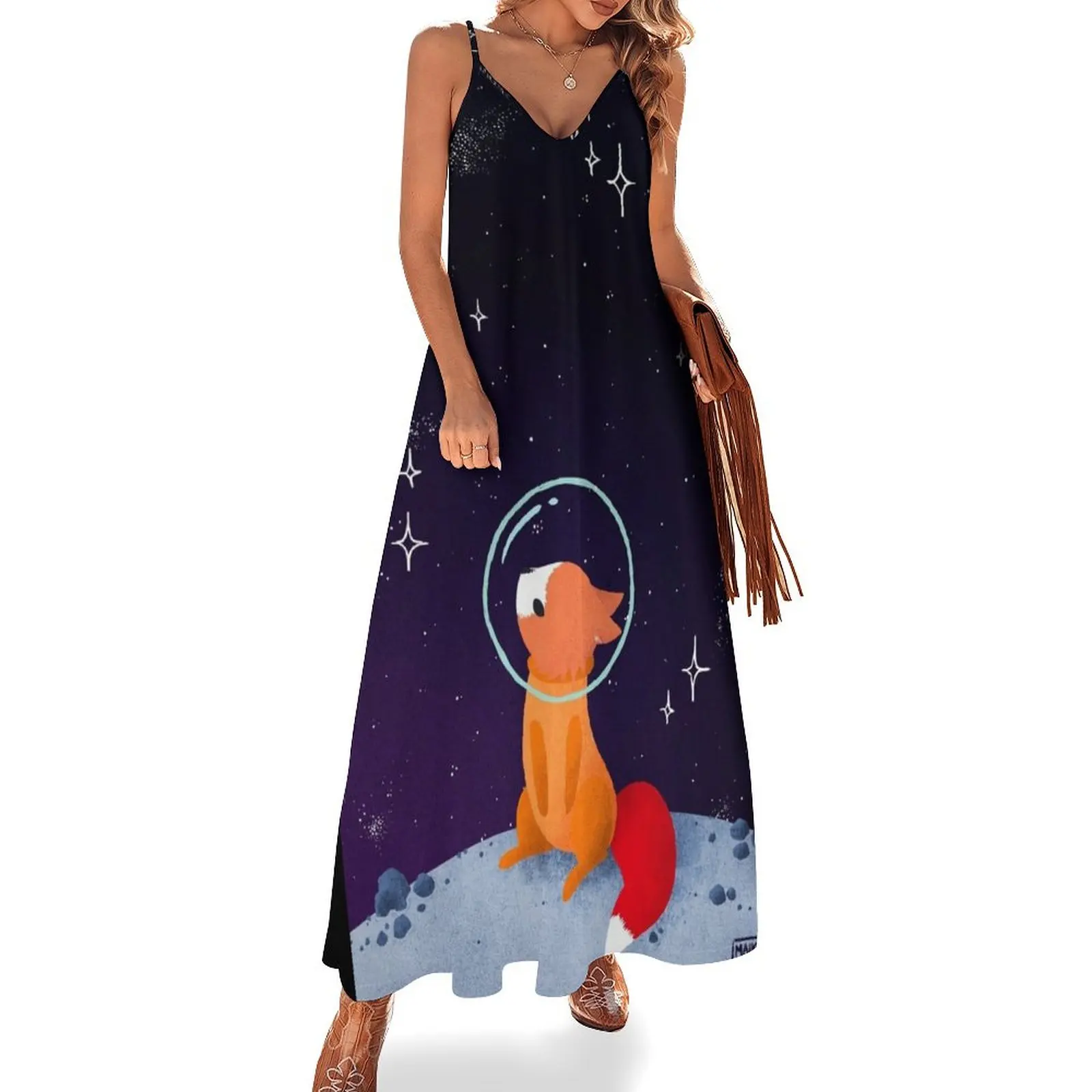 

Somewhere Out There Sleeveless Dress prom dress Women's summer skirt luxury dress