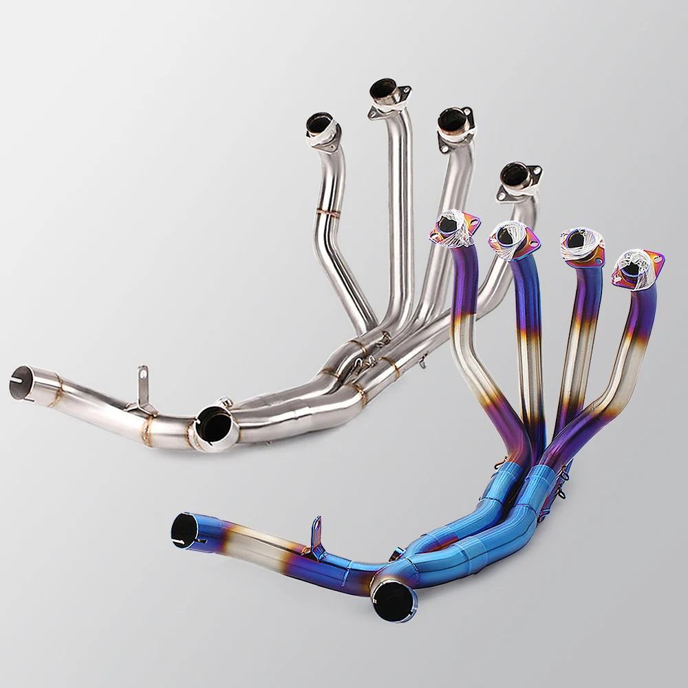 

For Kawasaki Motorcycle Slide-In Dual Outlet Stainless Steel Titanium System Z1000 2010-2024 Motorcycle Exhaust Front Pipe