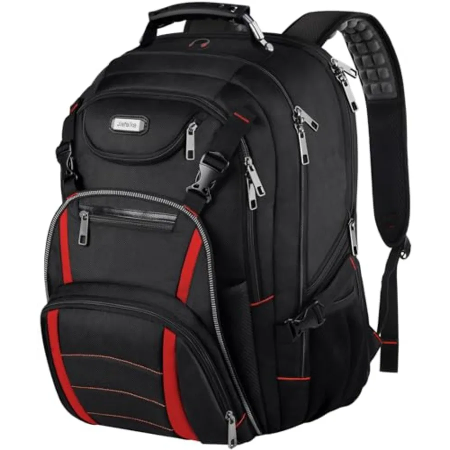 18.4 '' Laptop Backpack for Men, Women, 55L Extra Large Travel Laptop Backpack with USB Charger Port, Headphone Hole, Chest Str