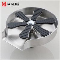 SINLAKU Kitchen Cup Washer Convenient And Fast Nickel Brush Deck Installation Faucet Fountain Type Water Outlet Single Cold Tap