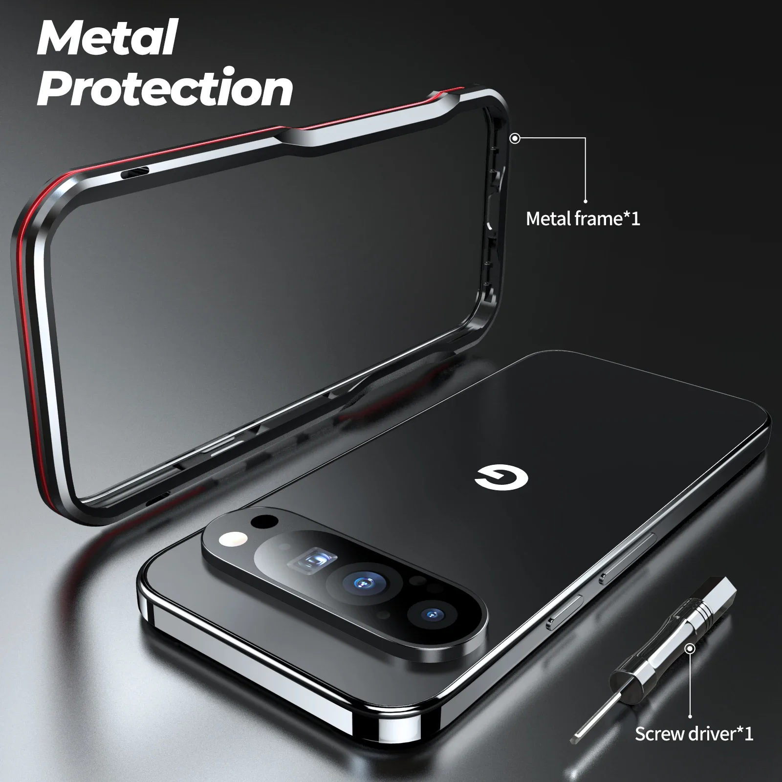 Luxury Metal Bumer For Google Pixel 8 9 Pro XL Case Pixel8 Pro Frame Aluminium Lightweight Shockproof Skin+Camera Lens Protector