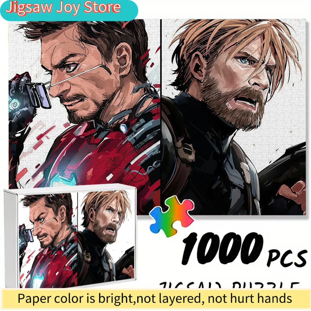 

Бесшовный пазл на тему Marvel Z10.18-40, «Красавец Железный человек и Тор» — прочный утолщенный пазл для самостоятельной сборки, головоломка для взрослых