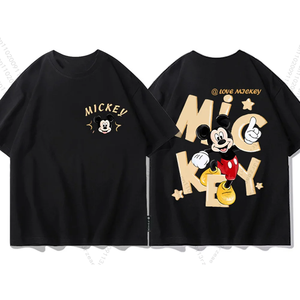 

Latest Cute Disney Mickey Minnie Donald Duck Daisy Cartoon Print Couple T-shirt Women's Trendy Short Sleeve Casual Fashion Tees
