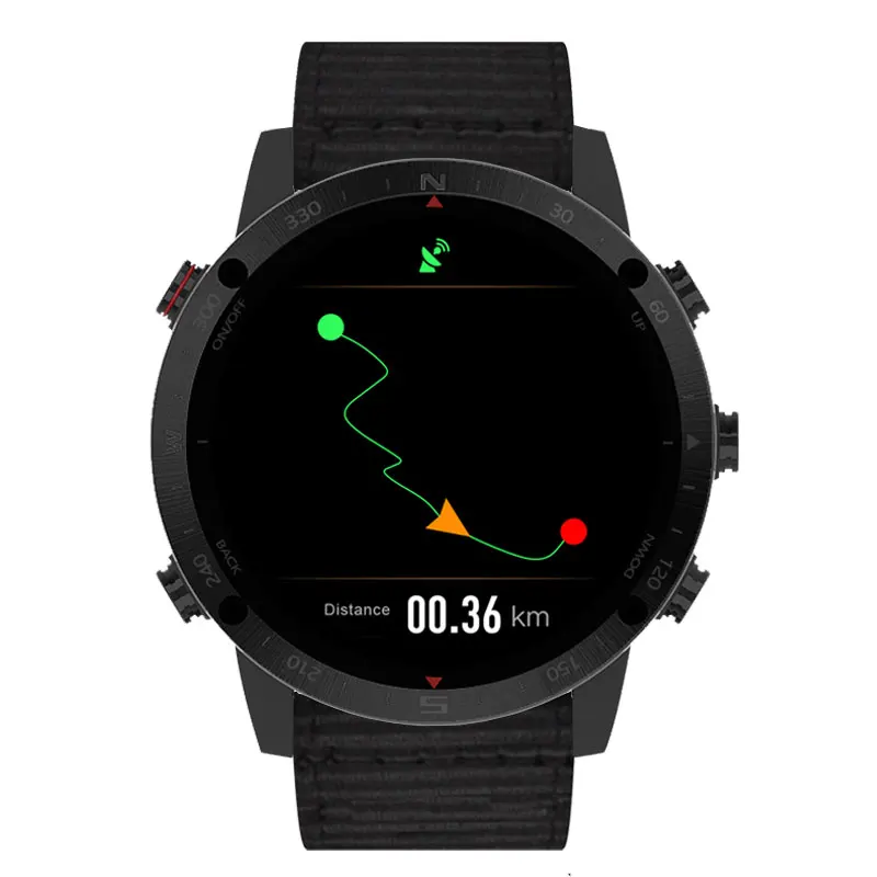 Sunroad GPS Sports Watch Waterproof Swim Run Cycling Climb Calorie Counter Alarmhiking Man Digital Wristwatch