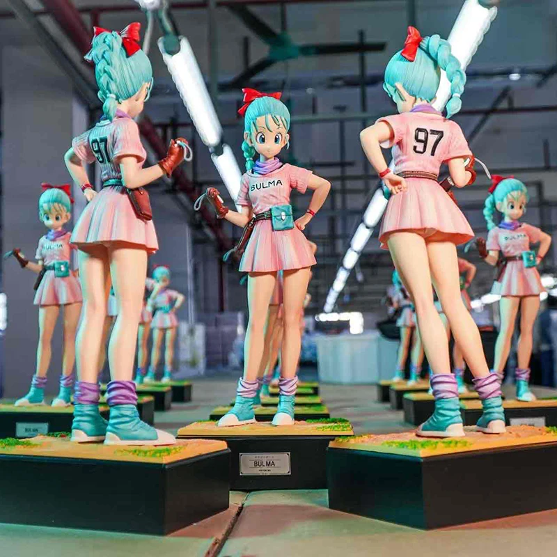 ドラゴンボール-チャイルドシップシリーズ-ブルマ-30cm-スタチュー-ベース付き、アニメコレクタブルフィギュア＆デスクトップディスプレイモデル