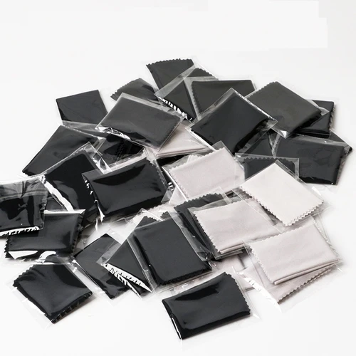 100 Uds embalaje Individual tamaño grande 12x12cm aguja 1 230gsm lentes de gafas paño de limpieza de microfibra limpiador de gafas toallita