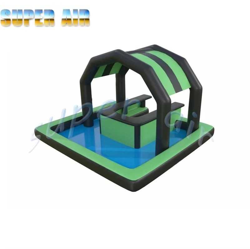 ปาร์ตี้ที่ถูกระงับน้ําฉลองบาร์พีวีซีพองในสนามหลังบ้าน