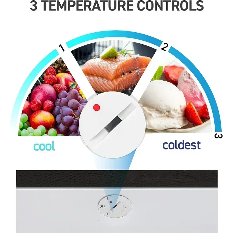 DD2فريزر منتصب رائع تجاري، فريزر ستاند أب 5 قدم مكعب مع باب قابل للعكس، أسود