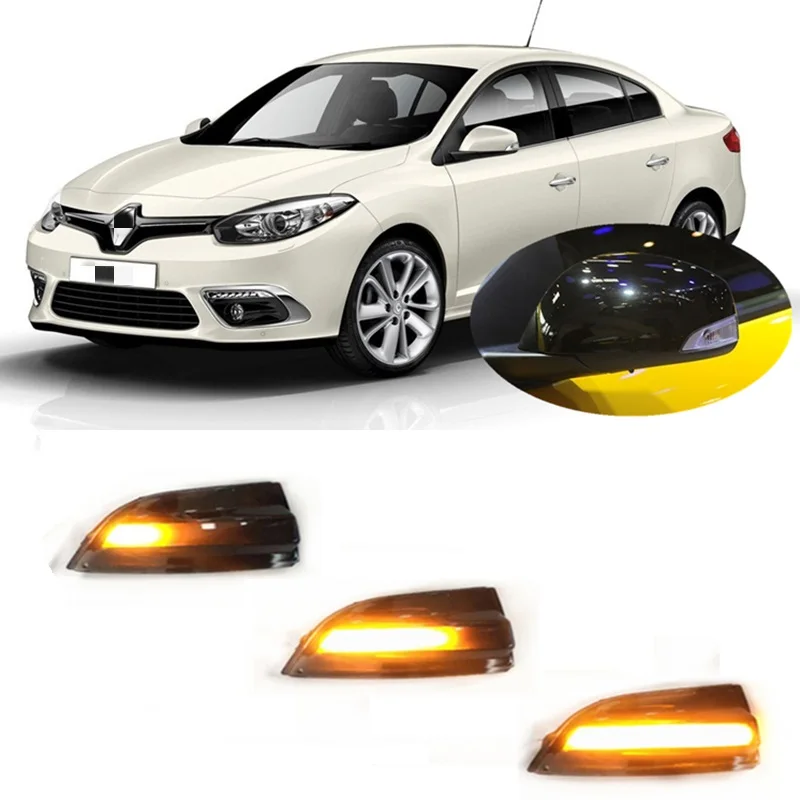 for Renault Fluence L30 2010 2011 2012 2013 2014 2015 2016 2017 2018 2019 Dynamic Blinker Indicator Mirror Turn Light Signal