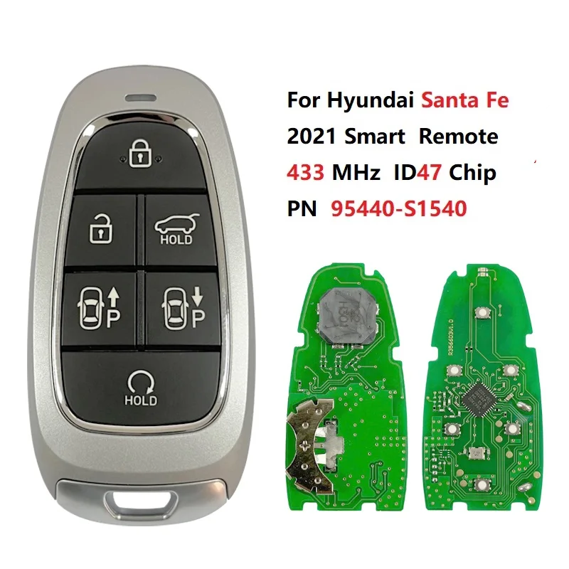 

CN020230 OEM PCB Номер детали 95440-S1540 для Hyundai Santa Fe 2021 умный ключ дистанционного управления 6 кнопок 433 МГц ID47 PCF7938 чип