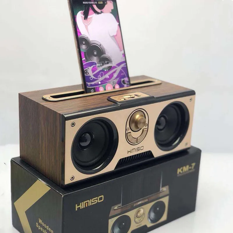 

Portable Retro FM Radio Wooden Radios Receiver Wireless Hi-fi Stereo Bluetooth Speakers Support TF Card/U Disk/Aux Playback