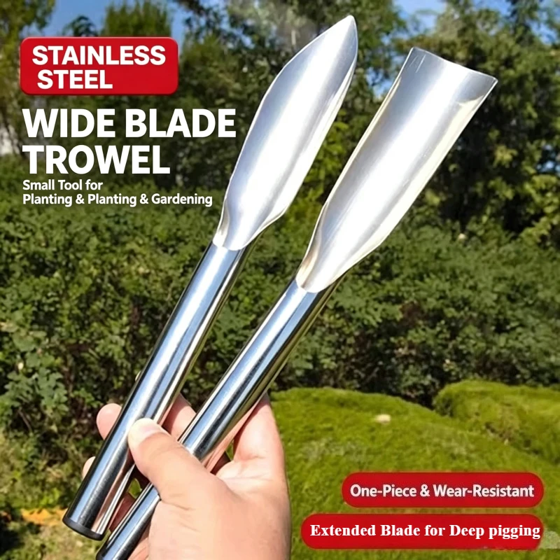 1PCS Stainless Steel Garden Shovel - A Versatile Digging Tool for Planting, Weeding, Vegetable Cultivation, and Beach Foraging
