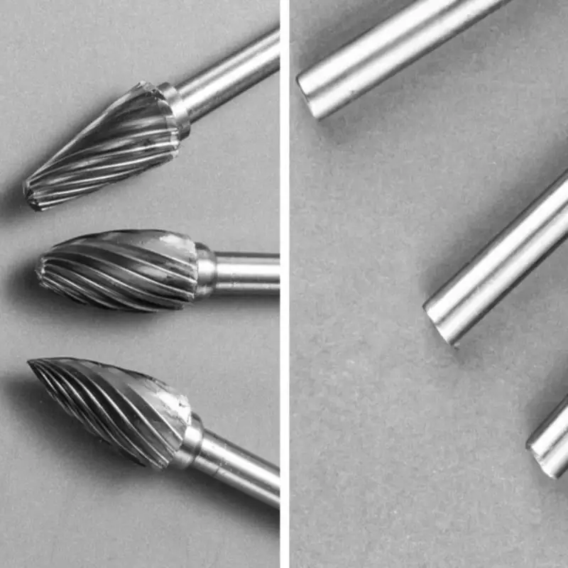 6/10PCS High Quality High Speed Wood Working Drill Bits Rotary Files Mini Round HSS Burr Set Woodwork Tools