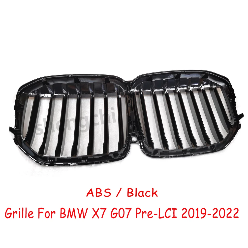 X7 G07 Pre-LCI ABS Gloss Black Front Bumper Grilles For BMW X7 G07 XDriver40i XDriver50i M50i M60i Replacement Grills 2019-2022