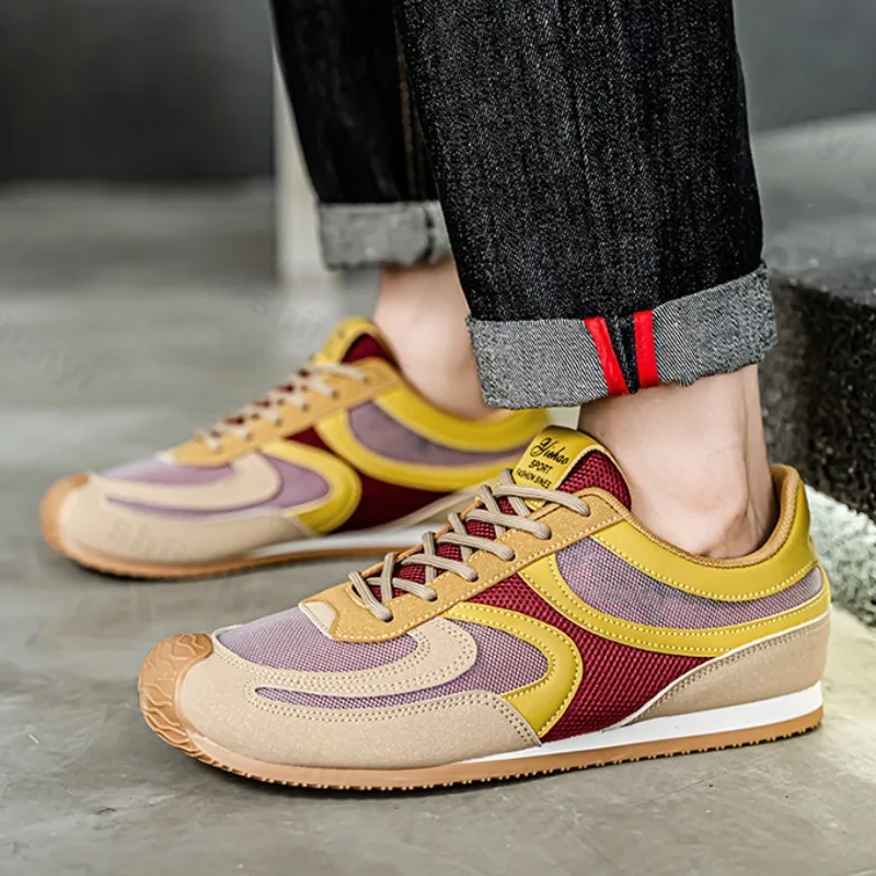 

Men Fashion Trend Low Top Wear-resistant Casual Shoes 2025 Autumn New Mesh Breathable Versatile Comfortable Thick Soled Sneakers