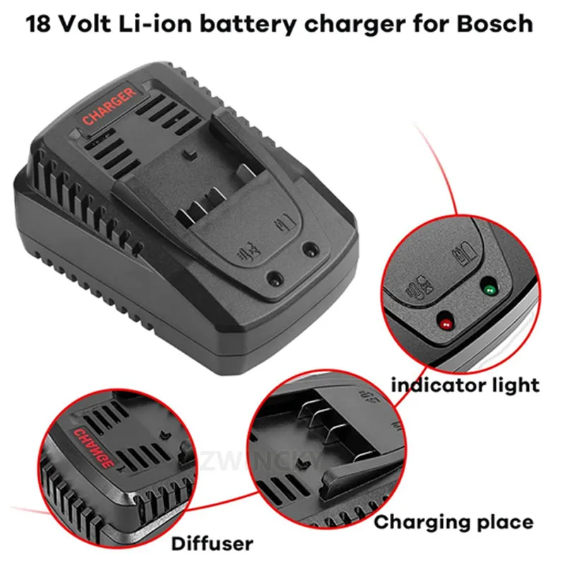 

3A Li-ion Battery Charger For Bosch 14.4V 18V Battery BAT609 BAT609G BAT618 BAT618G Charger AL1860CV AL1814CV AL1820CV & 1.6A