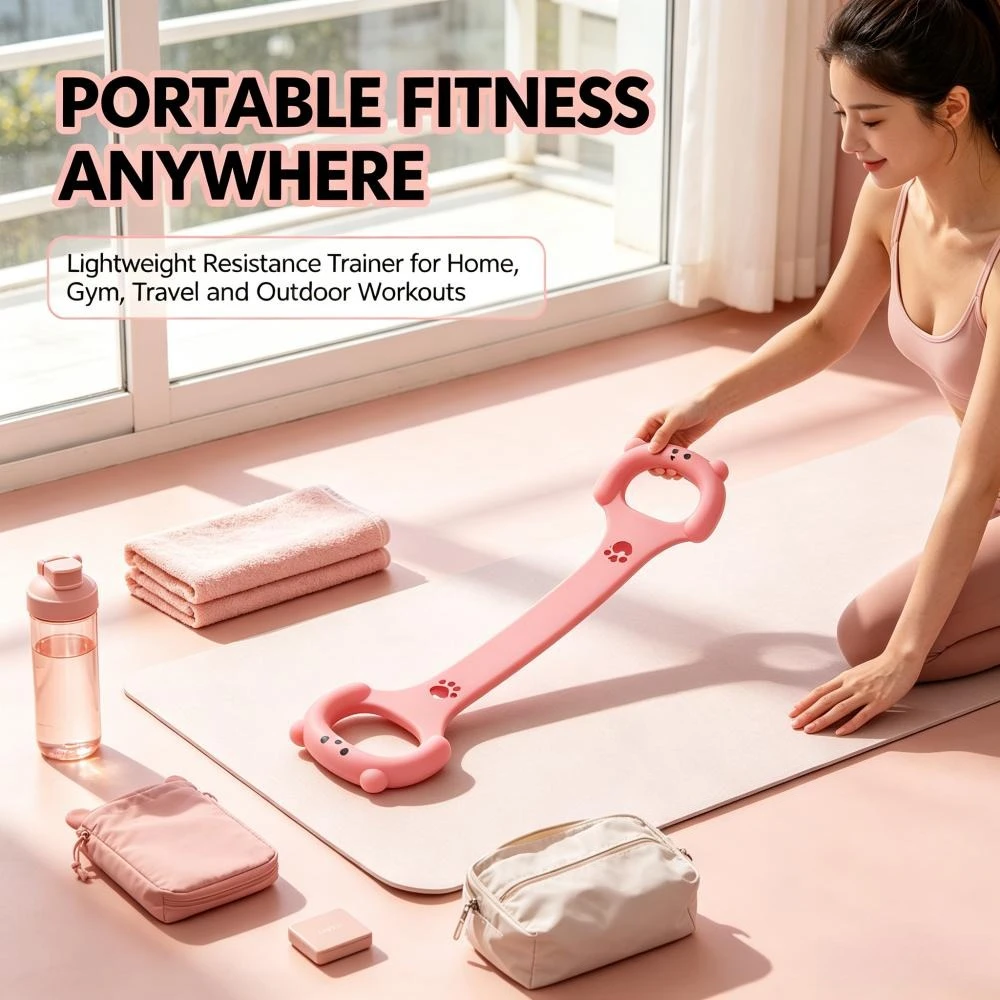 Home Fitness 8-character Elastic Drawstring Shaping Fitness Tension Belt Back Slimming Yoga Stretch Rope Home Fitness Training