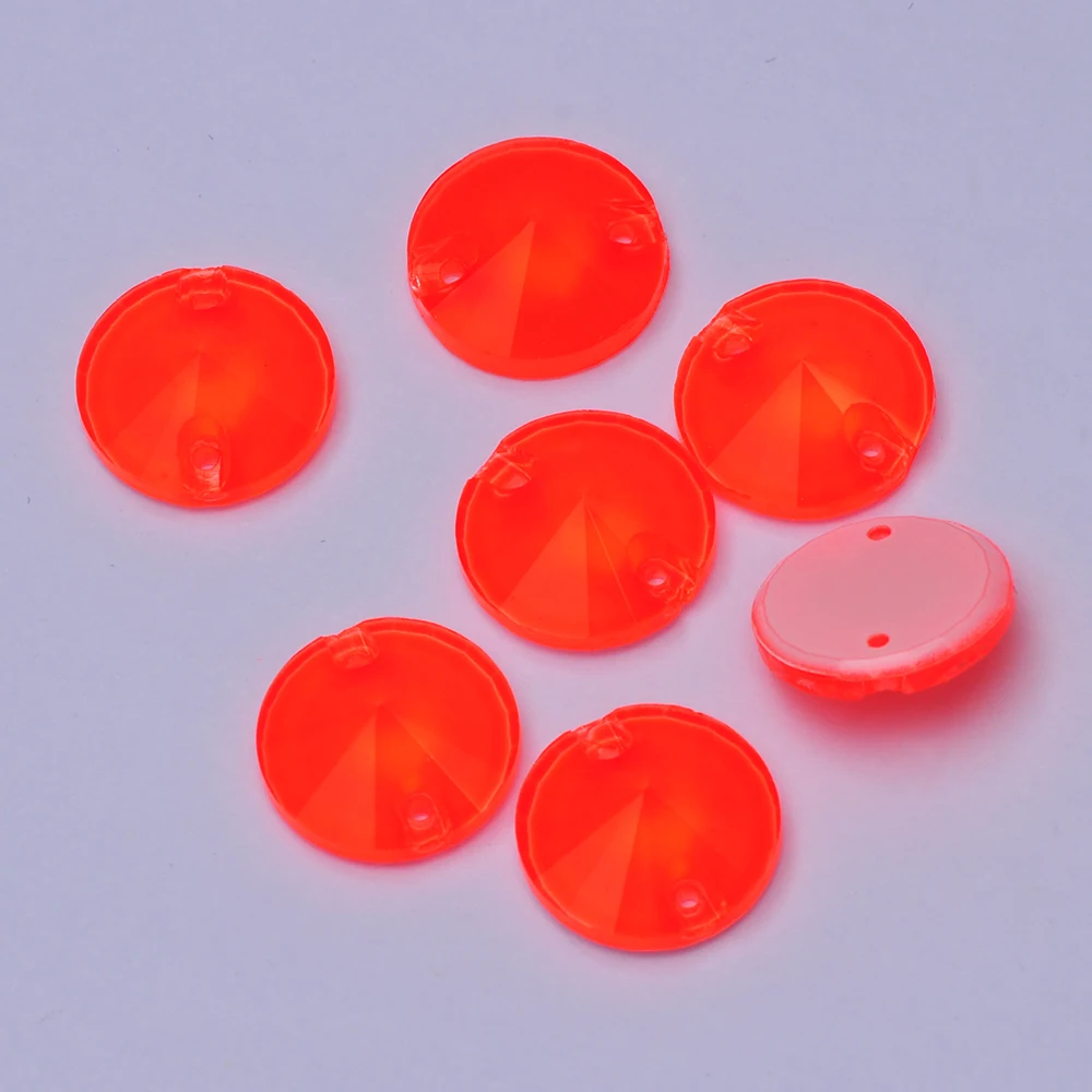Glas K9 Neon Rivoli Neue Strass-Kanten mit Facettenschliff Aufnähbare Kristalle Flache Rückseite Steine für DIY-Kleidung – Detail 10
