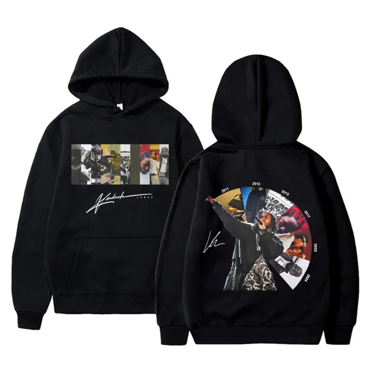 

Rapper Kendrick Lamar Album Double Sided Print Hoodie Men Women Hip Hop Fashion Pop Music Sweat Men's Casual Vintage Streetwear