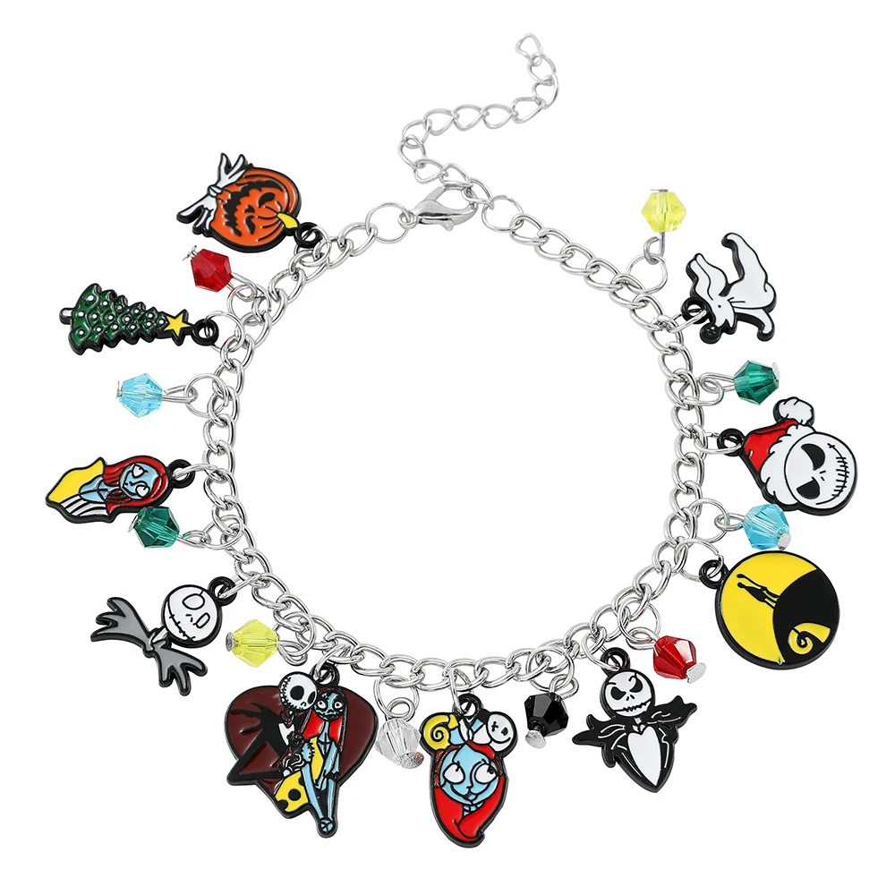 The Nightmare Before Christmas Bracelets for Women, Jack Skellington Sally, Oogie Boogie, Jewelry Charms, Accessories, 2025