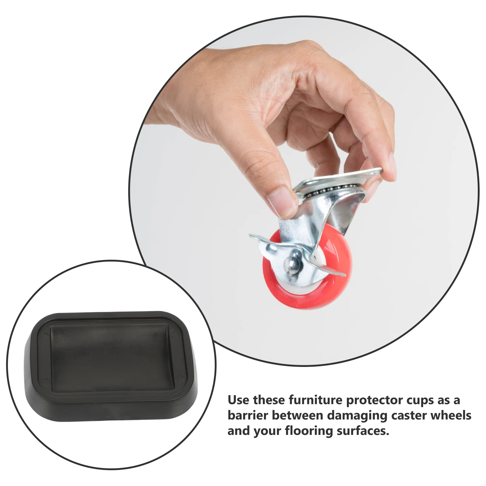 

8Pcs Multipurpose Furniture Caster Cups Non-Scratch Anti-Skid Pads for Chairs Beds Floor Protection Universal Wheel Stoppers