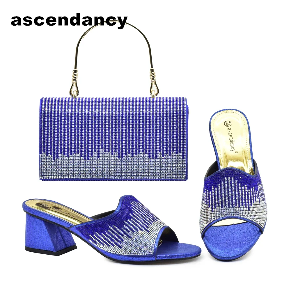 

2024 Shoes and Bags Set for Women 2024 Rhinestone Shoe and Bag Set for Party in Women Nigerian Designer Shoes Women Luxury