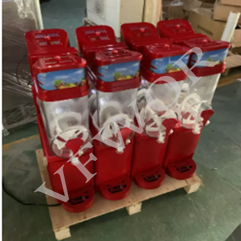 Electric 2/3/4 Tank Ice Slush Slushie Tea Puppies Commercial Compressor Snow Melting Ice-sand Slurry Mixer Machine