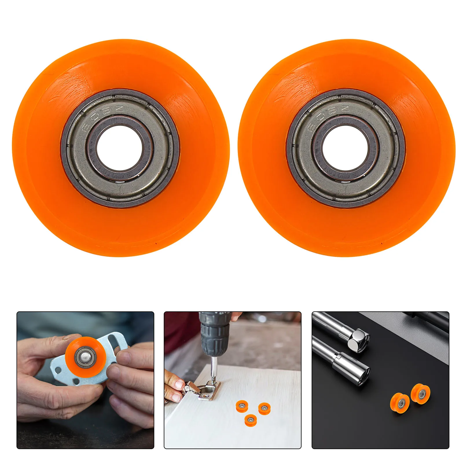 

5 pcs U-Groove Nylon Sliding Door Rollers Heavy Duty Gate Wheels Steel Bearings Replacement Pulley Track Roller Cabinet Hardware