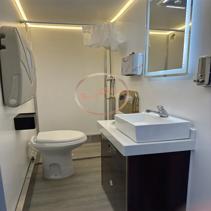 Tijdelijke badkamer voor buiten Bouwplaats Mobiel toilet Techniek Openbaar toilet Eenvoudig draagbaar