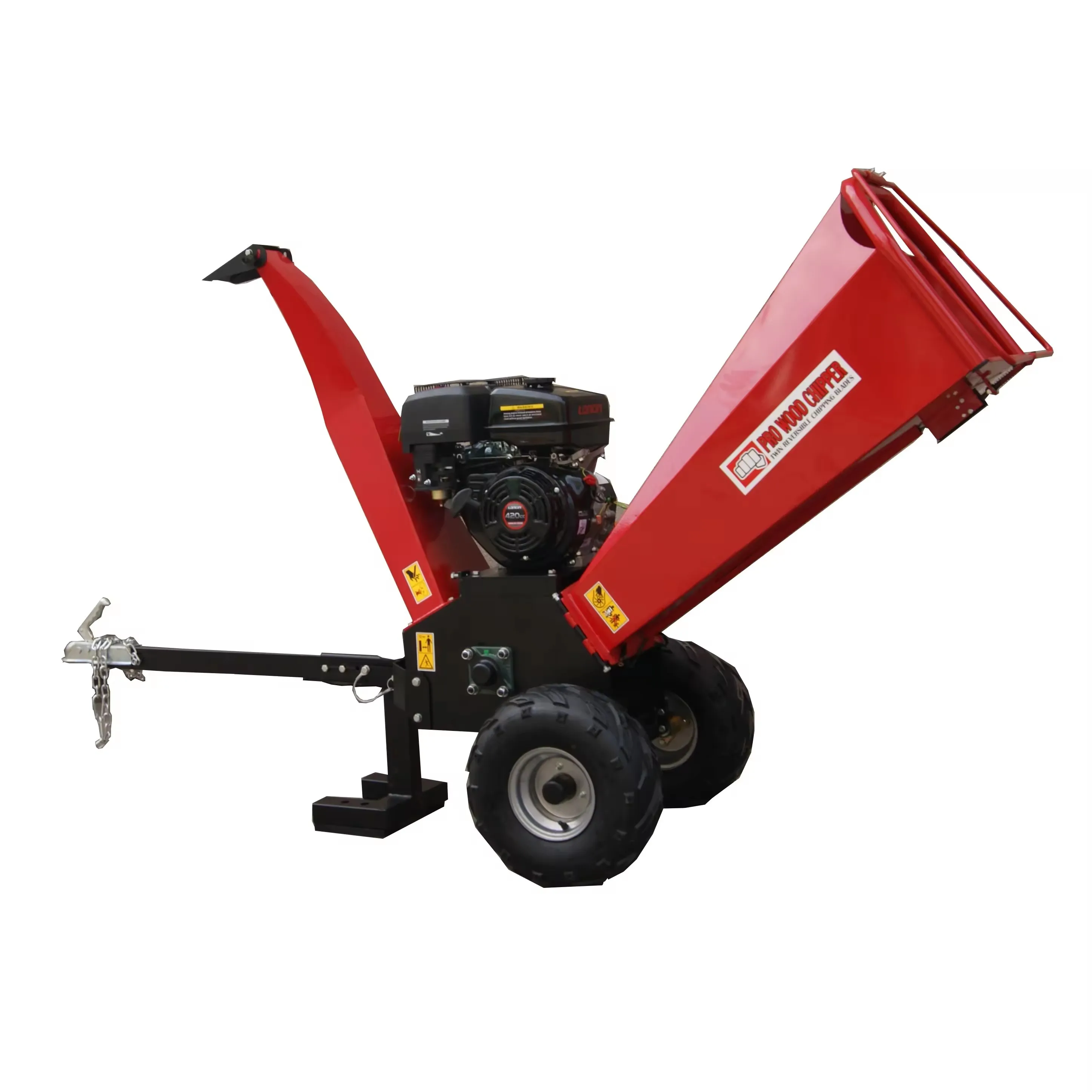 High Power Gas Engine Garden Branch Log Shredding Waste Recycling Machine  Wood
