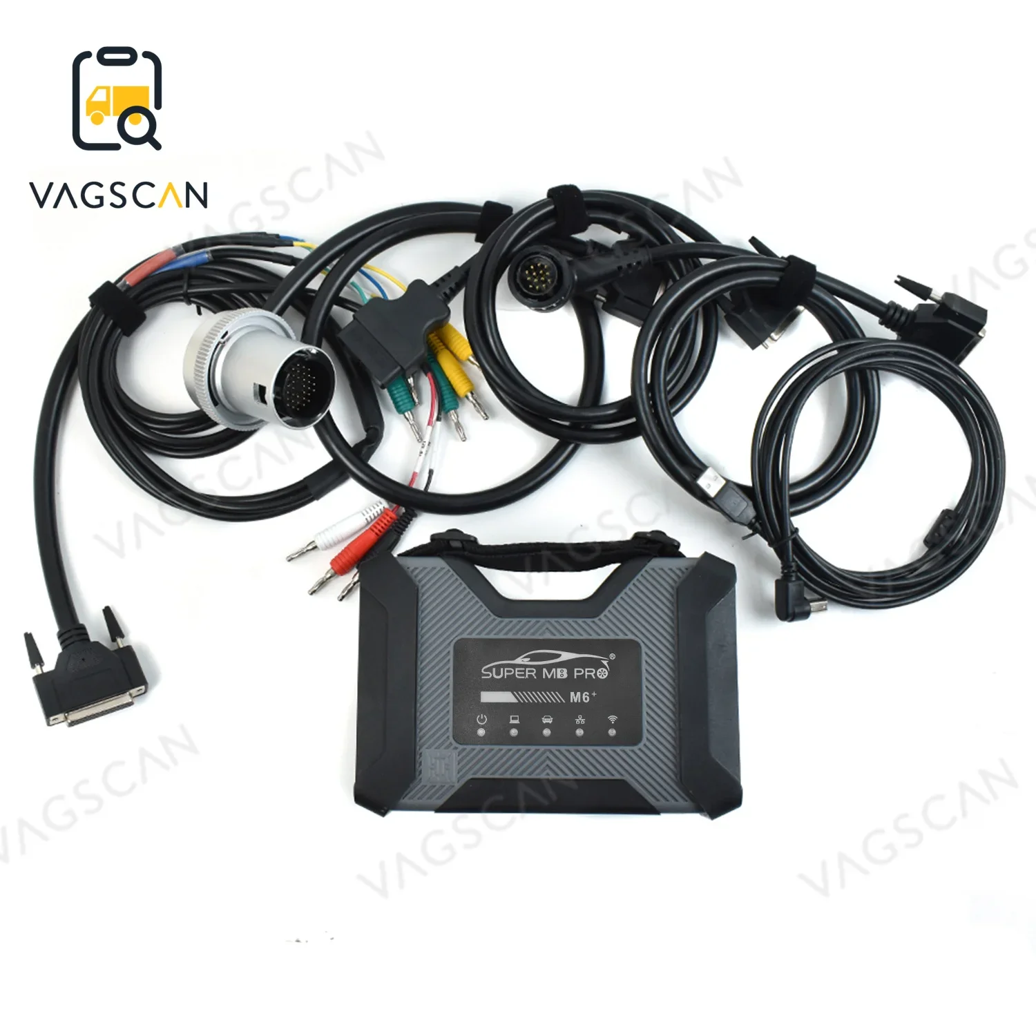 New 2023 for SUPER MB PRO M6+ with Multiplexer + Lan + OBD2 16pin Main Test Cable Wireless Star Diagnosis Tool