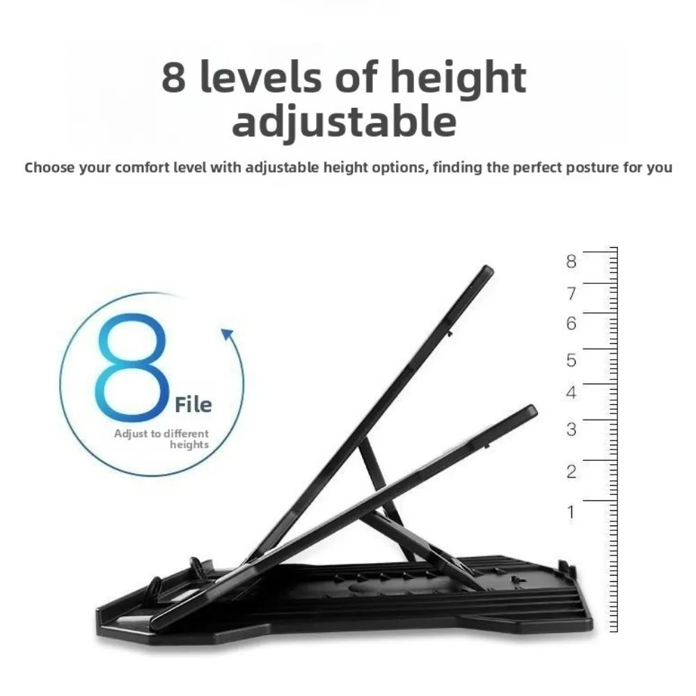 Black White Laptop Cooling Bracket Folding Bracket Multi-Angle Swivel Notebook Computer Holder Adjustable Non-Slip Base