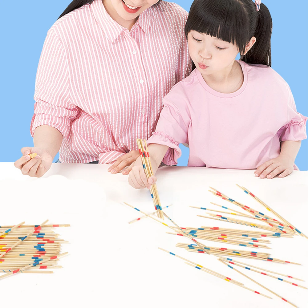 Juego De Palos De Madera Mikado Tradicional Con Caja De Madera - Pick Up Sticks Clásico Para Toda La Familia, Regalo Para Niños