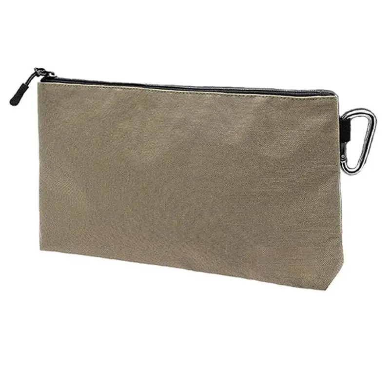 Zipper Pouch for Tools, Bolsa de ferramentas de grande capacidade com fundo plano, Carpintaria, eletricista, pesca, marcenaria, Ferramentas organizadoras