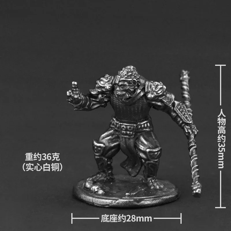 عتيقة الجنرالات الجنود عمل نماذج لجسم لعبة أنيمي القتال شكل معدني صغير النحاس المحارب آرتشر التماثيل الثابتة