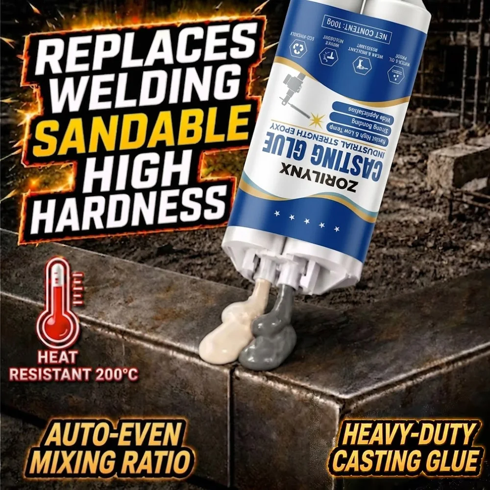 Casting Glue Metal Repair Paste High Hardness Sandable Epoxy Glue Replaces Welding AB Repair Care Equipment Accessories Tool Kit