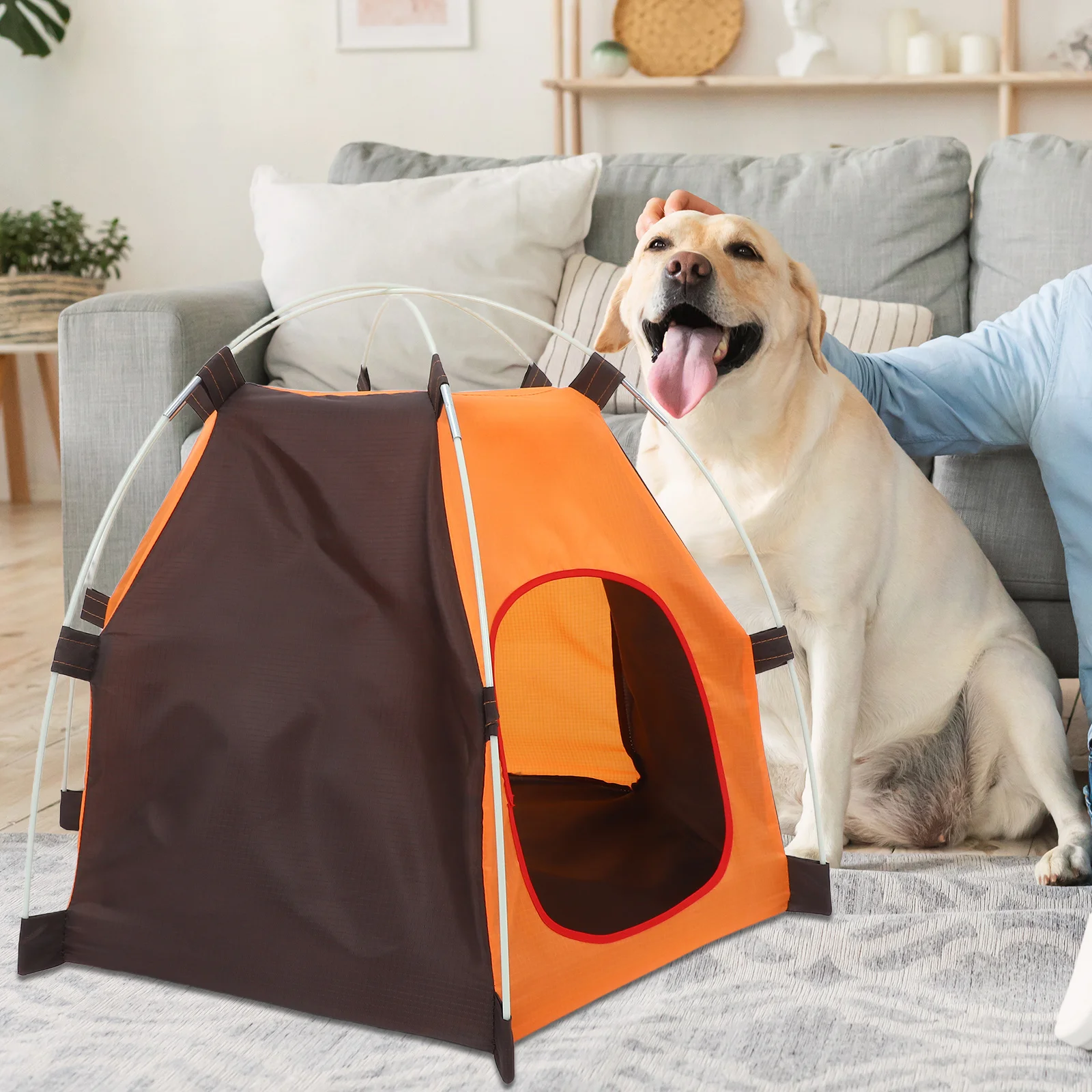 Opvouwbare draagbare huisdiertent Waterdicht Oxford-doek Binnen Buiten Hondenhuis Puppynest Kennel Kleine middelgrote huisdieren