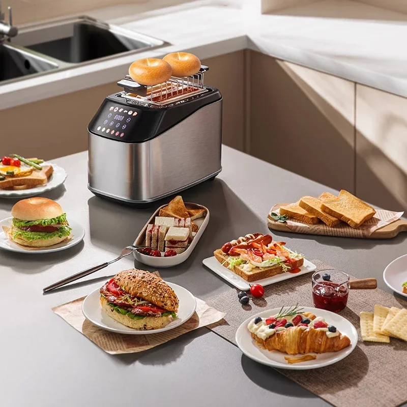 トースター家庭用多機能朝食マシン小型トースター加熱自動サンドイッチトースター 1300 ワット