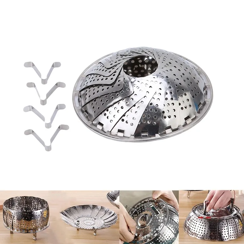Stainless Steel Lotus Steaming Tray Multi-Function Changeabl