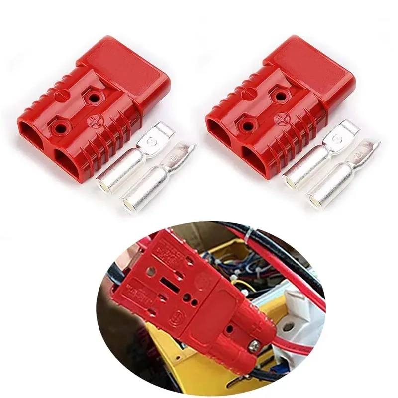 2PCS 50A 120A 175A 350A Battery Connector Plug 600V Quick Connect Disconnect Winch Trailer Forklift Wire Harness Power Cable Kit