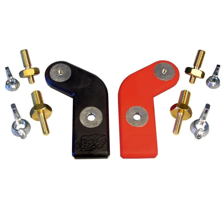 

I-BAR Marine Terminal Adaptor Top Only with 5/16 and 3/8 Studs and Wingnuts Copper Coated Corrosion Resistant Bus Bar for Boats