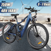 SAMEBIKE E-Bike 750W Motor 48V14AH Lithium Battery Hydraulic Brake Electric Bicycle 26 inch Tire Aldult Mountain Electric Bike