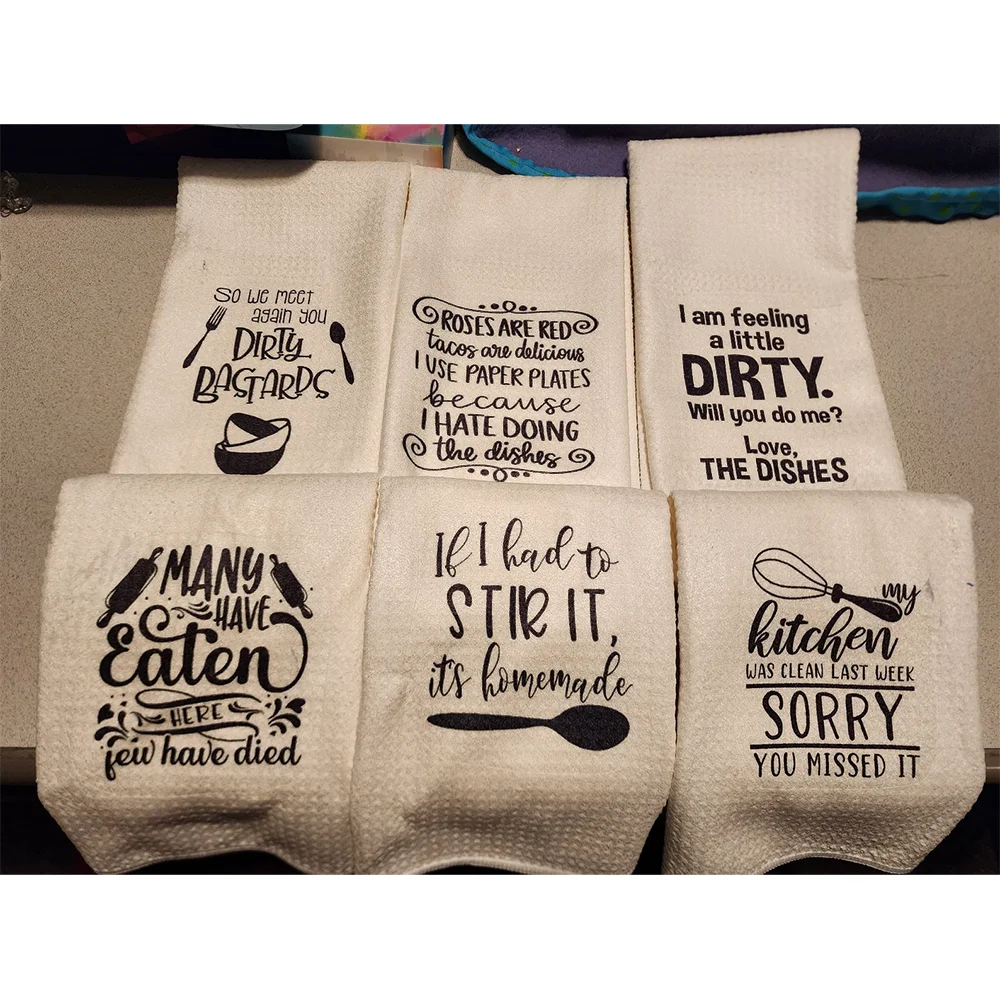 

Dish Kitchen Weave Tea Towel Housewarming Gift Halloween Bathroom Wall Hanging Towels festival Table Decoration Accessories